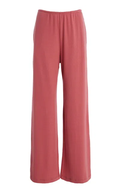 Leset Lauren Jersey Pocket Pants In Radish