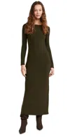 LESET LAUREN LONG SLEEVE MAXI DRESS MOSS