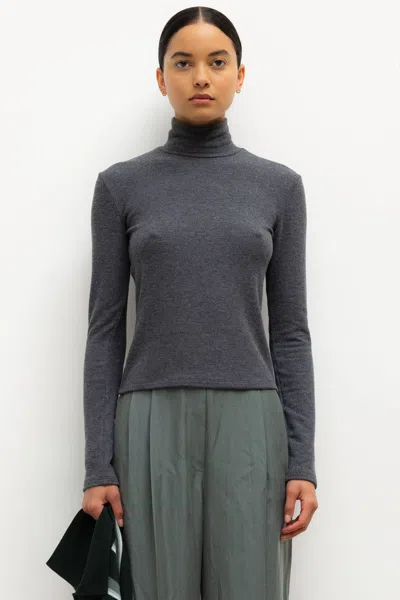 Leset Lauren Long Sleeve Turtleneck In Gray
