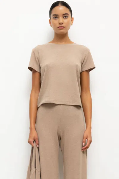 Leset Lauren Margo Tee In Neutral
