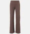 Leset Lauren Wide-leg Lounge Trousers In Brown