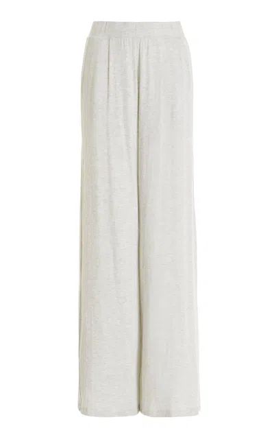 Leset Lauren Pleated Jersey Pants In Grey