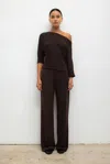 Leset Lauren Pocket Pant In Brown