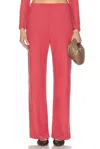 Leset Lauren Jersey Pocket Pants In Radish
