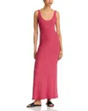 Leset Lauren Scoop Neck Maxi Dress In Radish