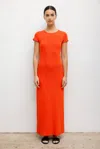 Leset Lauren Short Sleeve Maxi Dress In Red