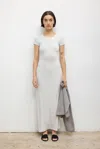 Leset Lauren Short Sleeve Maxi Dress In Gray
