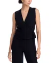 Leset Lauren Sleeveless Wrap Top In Black