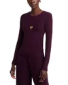 Leset Lauren Slim Fit Top In Dark Berry