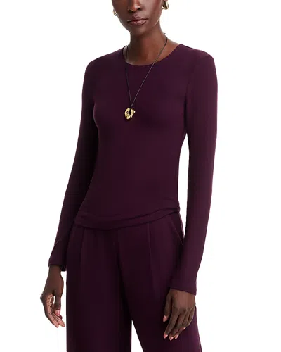 Leset Lauren Slim Fit Top In Dark Berry