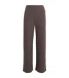 Leset Lauren Wide-leg Lounge Trousers In Brown