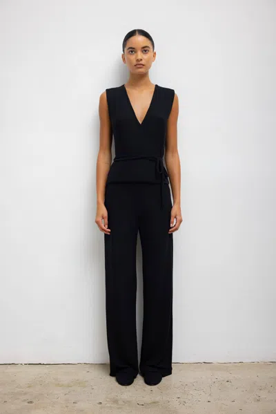 Leset Lauren Wide Leg Trouser In Black