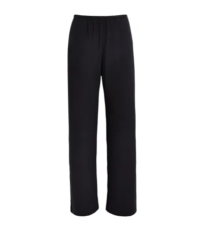 Leset Lauren Wide-leg Pocket Trousers In Black
