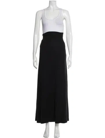 Pre-owned Leset Long Skirt In Black