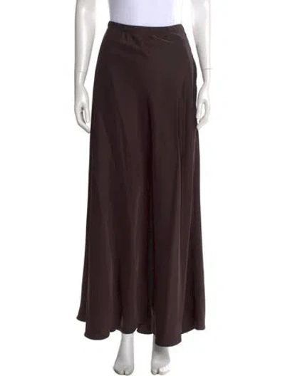 Pre-owned Leset Long Skirt In Brown