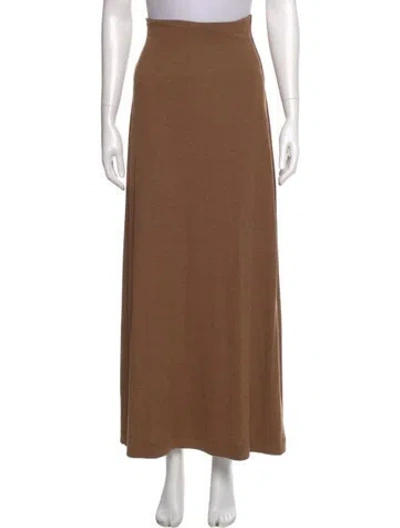 Pre-owned Leset Long Skirt In Brown