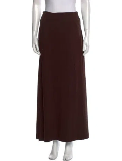 Pre-owned Leset Long Skirt In Brown