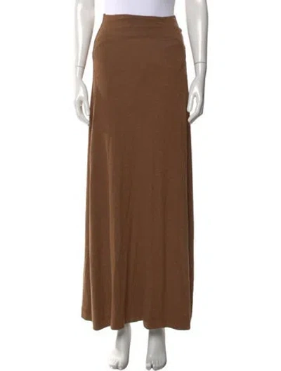 Pre-owned Leset Long Skirt In Brown