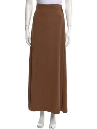 Pre-owned Leset Long Skirt In Brown