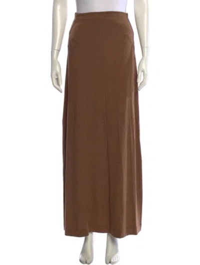 Pre-owned Leset Long Skirt In Brown
