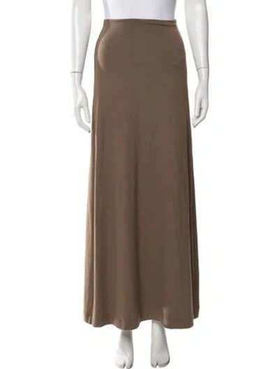 Pre-owned Leset Long Skirt In Brown