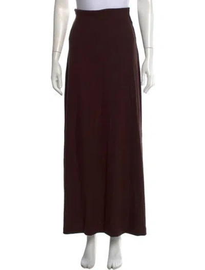 Pre-owned Leset Long Skirt In Brown