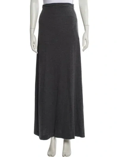 Pre-owned Leset Long Skirt In Gray