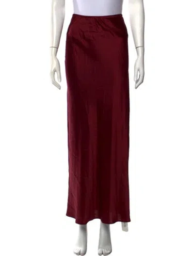 Pre-owned Leset Long Skirt W/ Tags In Burgundy