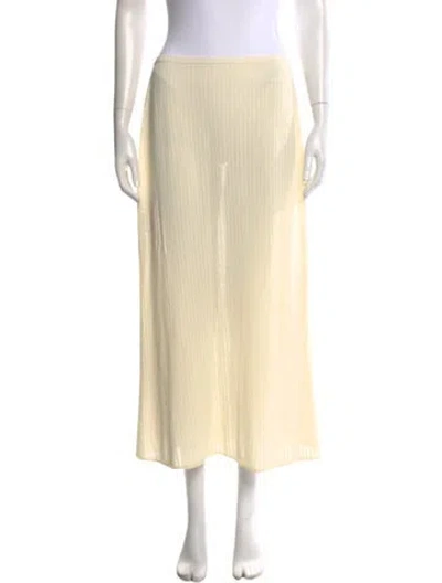 Pre-owned Leset Long Skirt In White