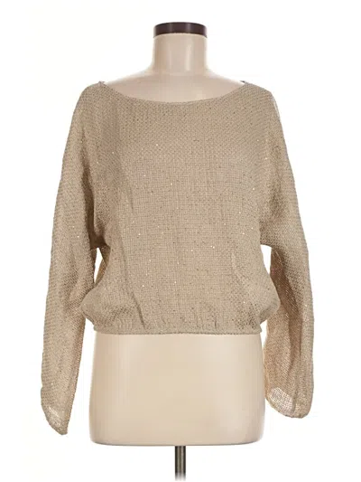 Pre-owned Leset Long Sleeve Blouse In Tan