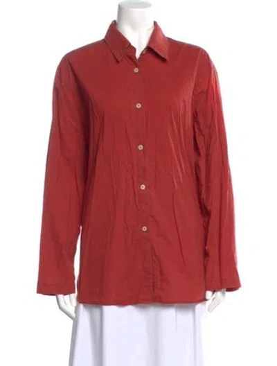 Pre-owned Leset Long Sleeve Button-up Top In Multi
