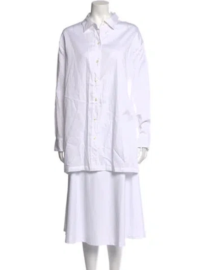 Pre-owned Leset Long Sleeve Button-up Top In Neutral