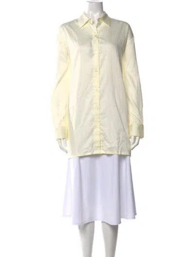 Pre-owned Leset Long Sleeve Button-up Top W/ Tags In Neutrals