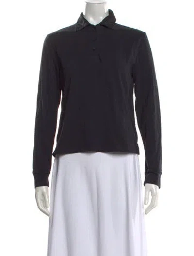 Pre-owned Leset Long Sleeve Polo In Blue