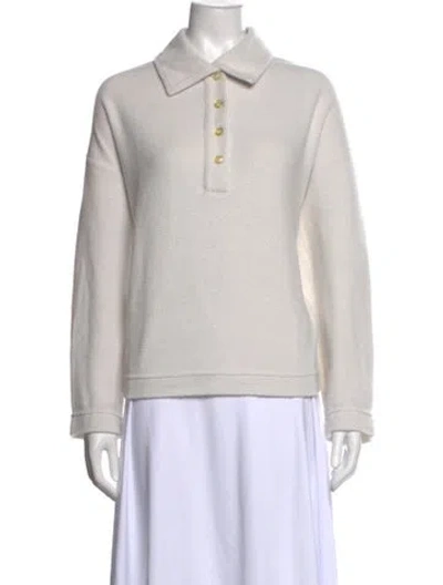 Pre-owned Leset Long Sleeve Polo In Neutrals