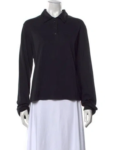 Pre-owned Leset Long Sleeve Polo W/ Tags In Blue