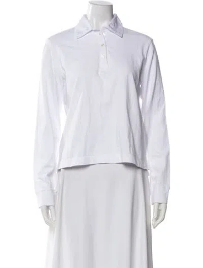 Pre-owned Leset Long Sleeve Polo W/ Tags In White
