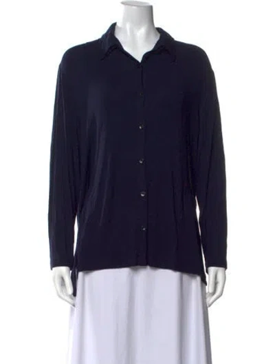 Pre-owned Leset Long Sleeve Top In Blue