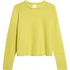 Leset Jesse Classic Crew Pullover Chartreuse In Green