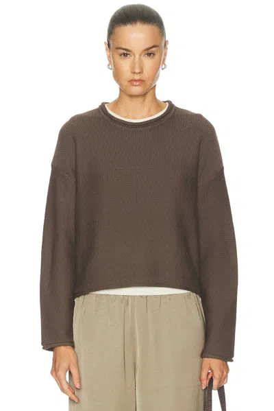 Leset Mae Crewneck Sweater In Brown