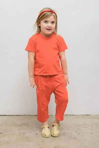 Leset Margo Bebe Pocket Pant In Orange