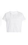 Leset Margo Cotton Henley Top In White