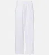 Leset Margo Cotton Tapered Pants In White