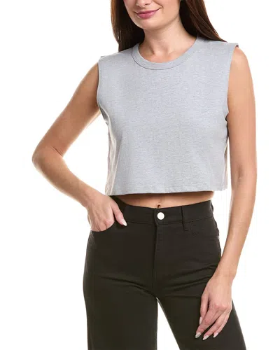 Leset Margo Crop Tank In Grey