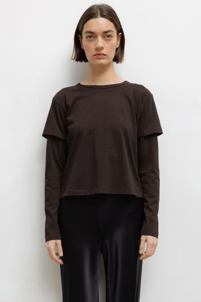 Leset Margo Layered Long Sleeve In Brown