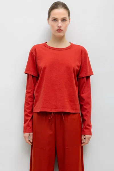 Leset Margo Layered Long Sleeve In Red