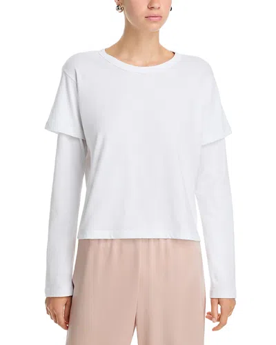 Leset Margo Layered Long Sleeve Top In White
