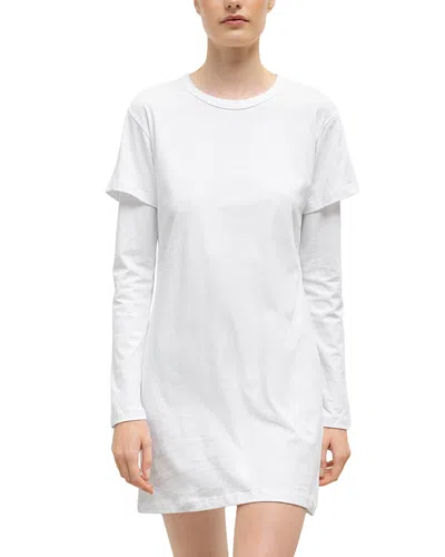 Leset Margo Layered Mini Dress In White