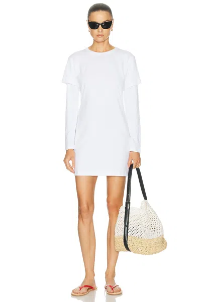Leset Margo Layered Mini Dress In White