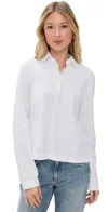 Leset Margo Cotton Jersey Polo Sweater In White